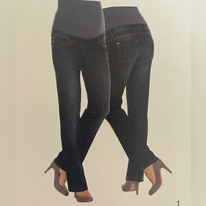 *NEW* Elegant Dark Wash Boot Cut Maternity Jeans -size XXL and XXXL